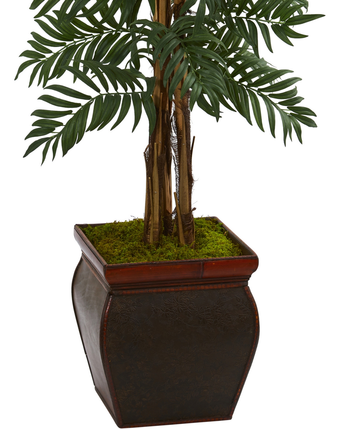 NEARLY NATURAL 5' PARLOR PALM ARTIFICIAL TREE IN DECORATIVE PLANTER 