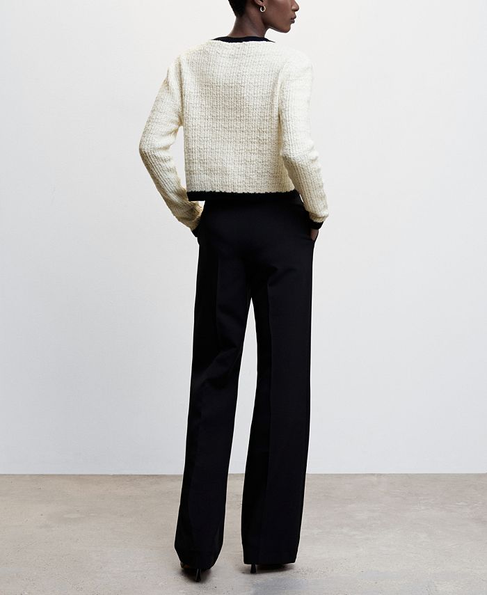 MANGO Women's Pocket Tweed-Look Cardigan - Macy's