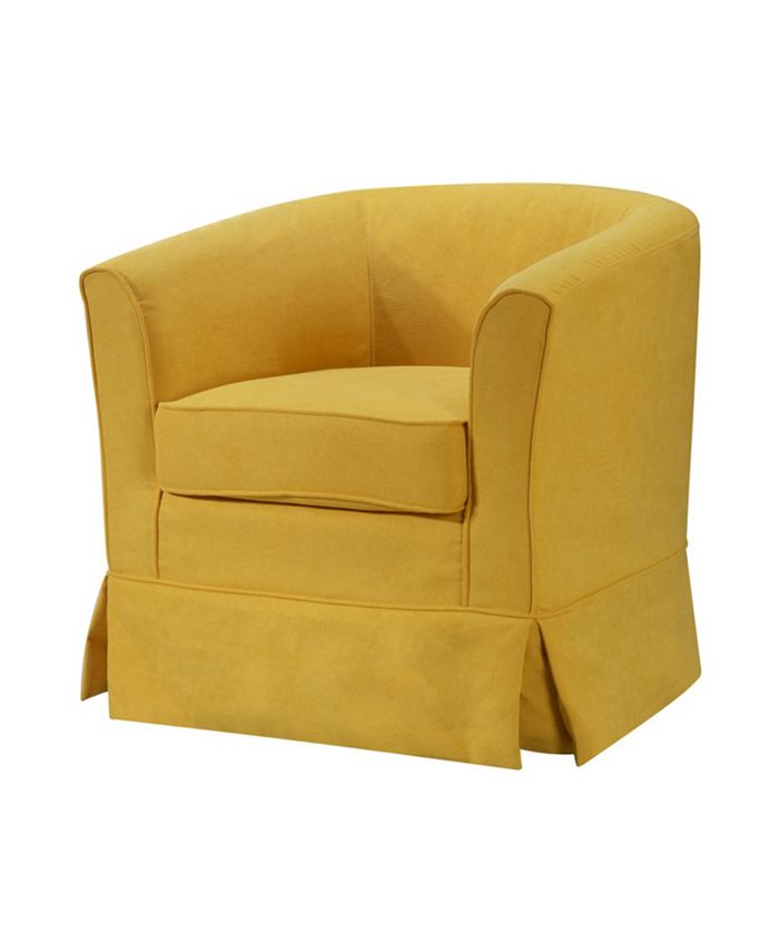 Tucker Woven Fabric Swivel Barrel Chair