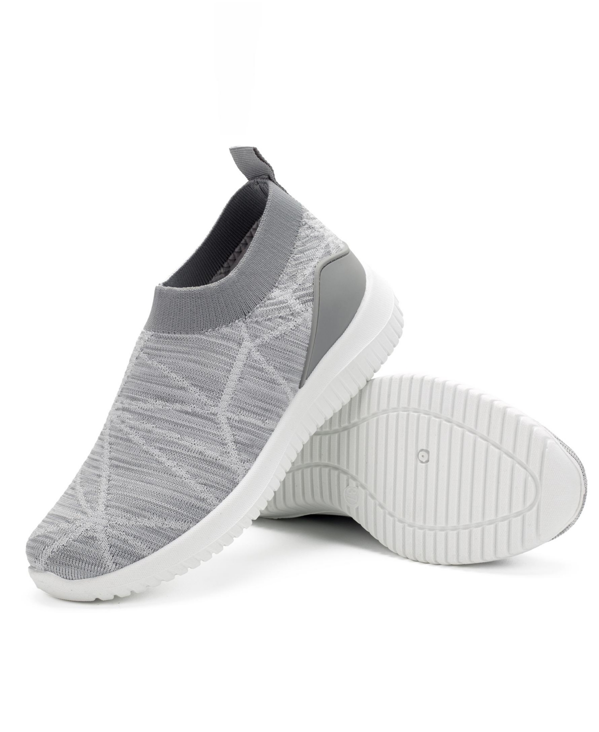 Mio Marino's Women's Casual Slip On Sneakers with Breathable Mesh - White