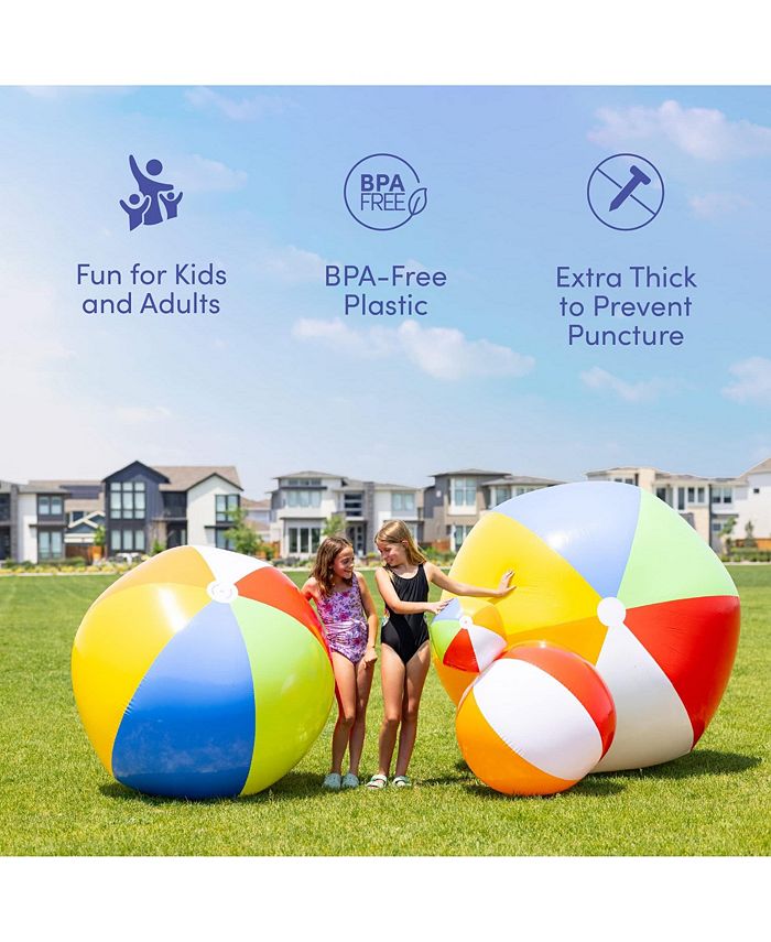Dollar Deal Top Race Giant Inflatable Beach Balls 42 Inch Large Pool