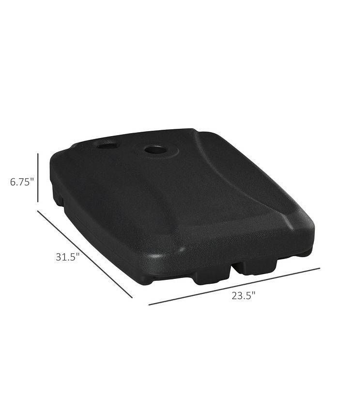 Outsunny Cantilever Umbrella Base, 165 lbs. Capacity, Portable Offset