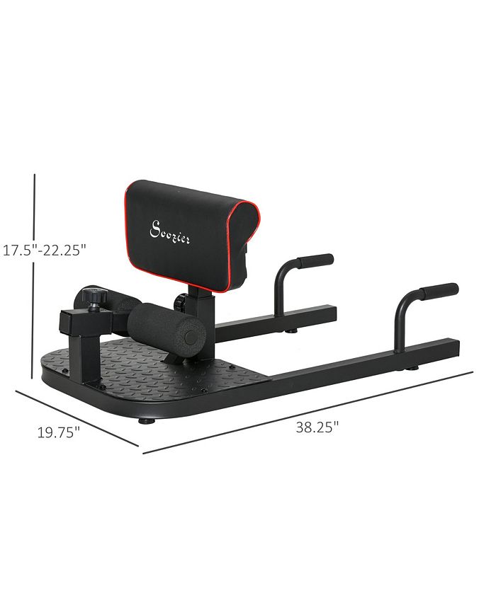 Soozier 3-in-1 Padded Push Up Sit Up Deep Sissy Squat Machine Home Gym ...