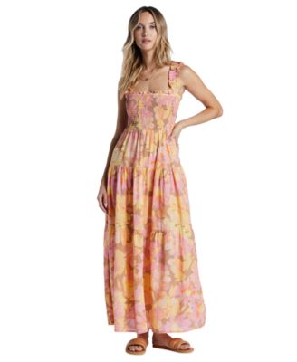 Billabong - Juniors' Feelin Fine Printed Cotton Maxi Dress