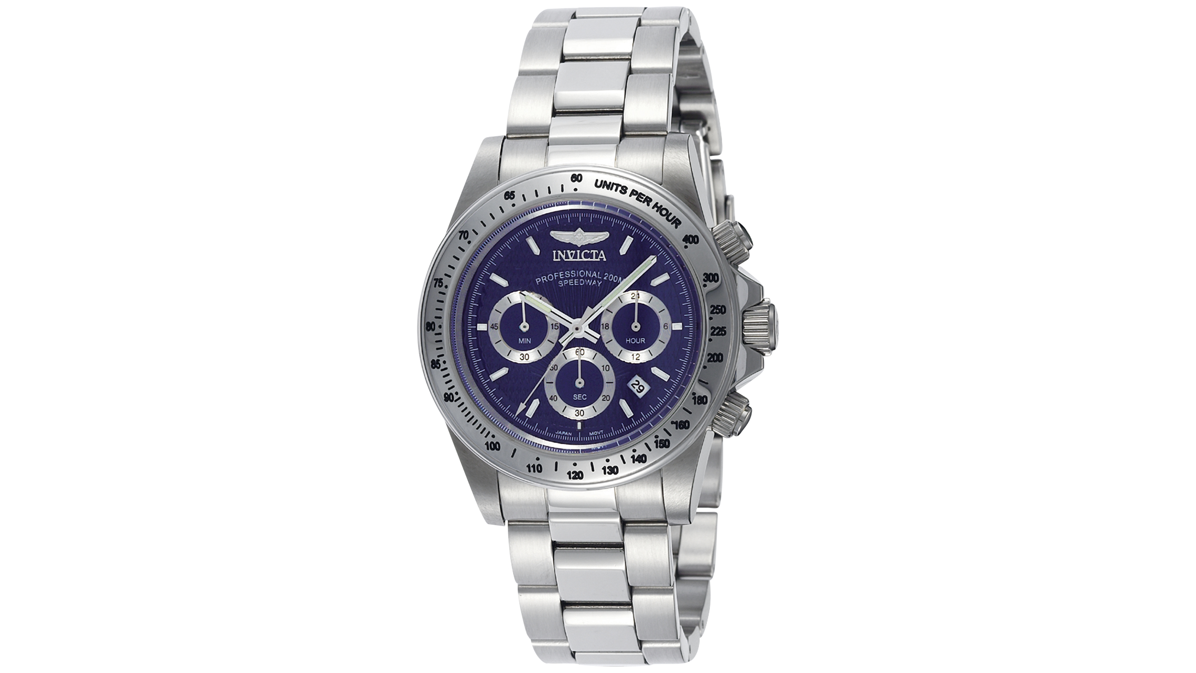 Invicta Men's Chronograph Speedway Stainless Steel Bracelet Watch 40mm 9329