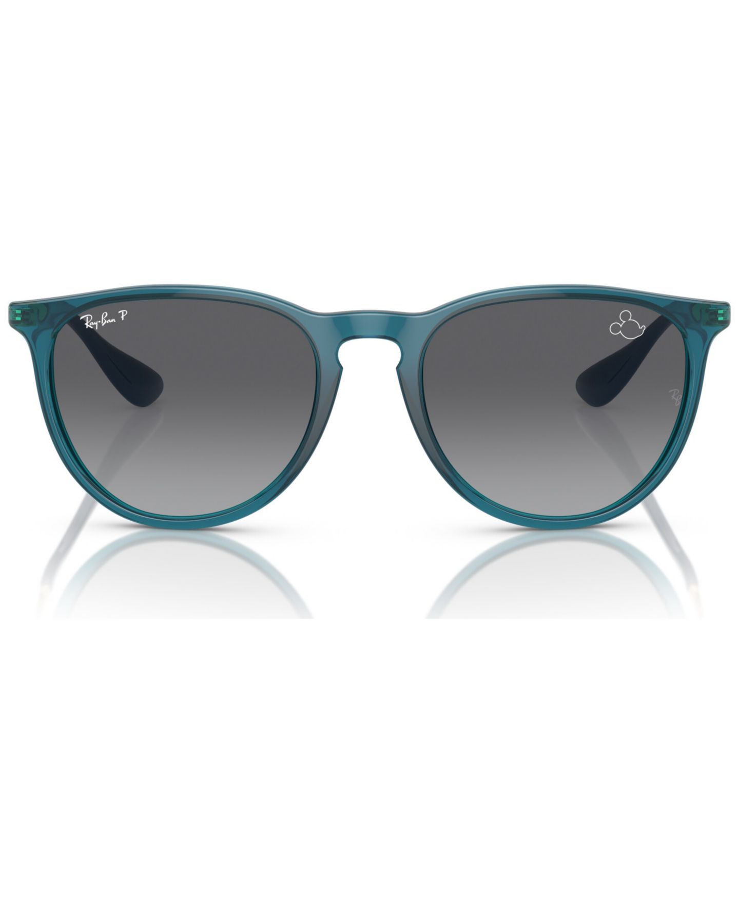 Женские солнцезащитные очки Ray-Ban Polarized Sunglasses, RB4171 Disney Collection Erika, цвет: Прозрачный бирюзовый — фото 3