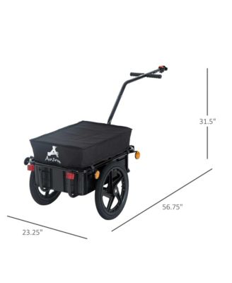 Double Wheel Internal Frame Enclosed Bicycle Cargo Trailer,