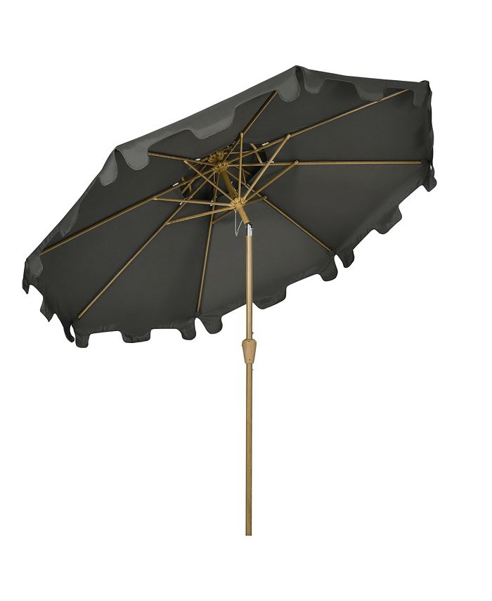 Outsunny 9' Patio Umbrella with Push Button Tilt and Crank, Double Top
