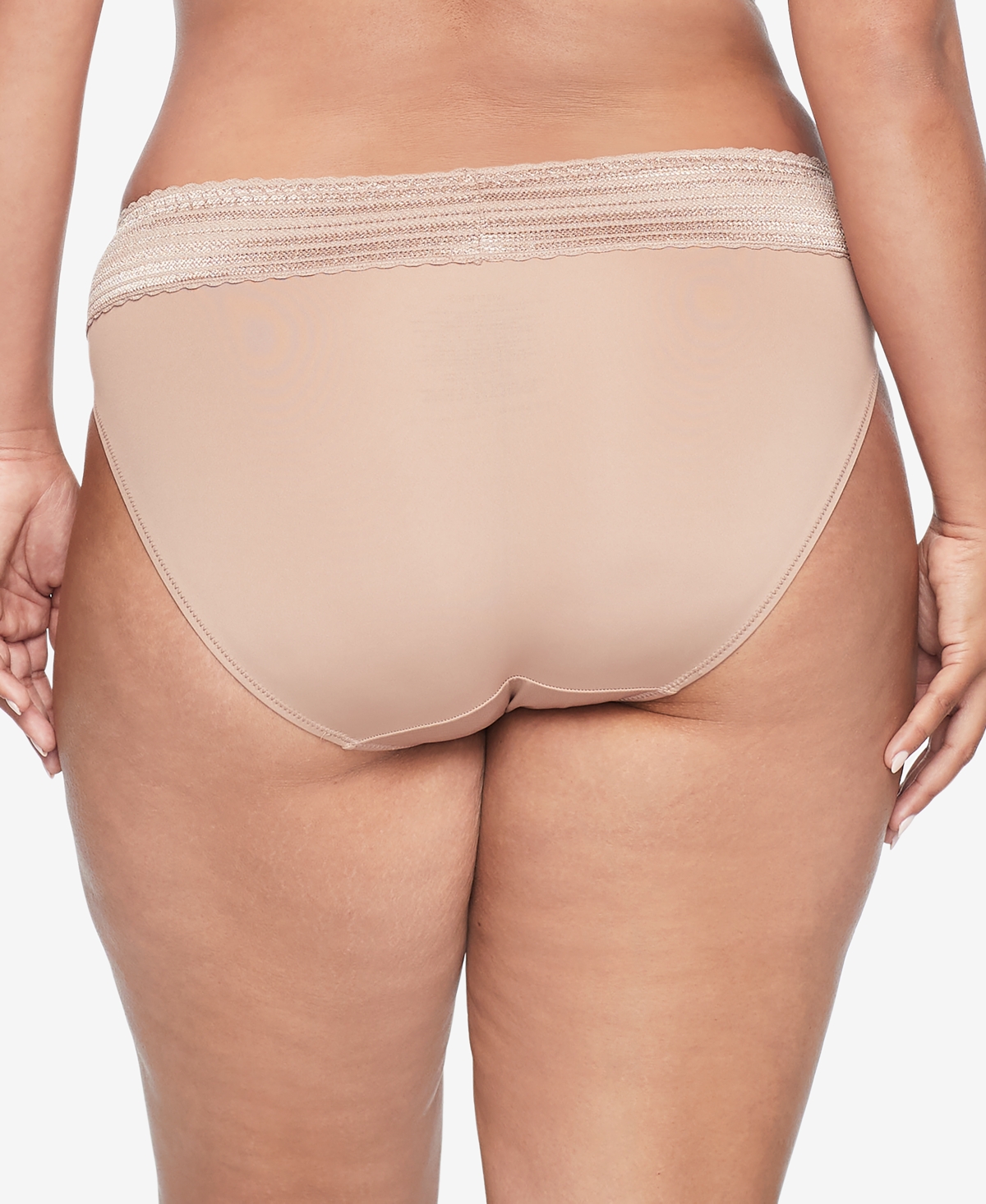 Warner's Warners No Pinching No Problems Dig-free Comfort Waist With Lace Microfiber Hi-cut 5109 In Neutral