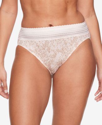 Women's No Pinching No Problems Dig-Free Comfort Waist with Lace Microfiber Hi-Cut 5109
