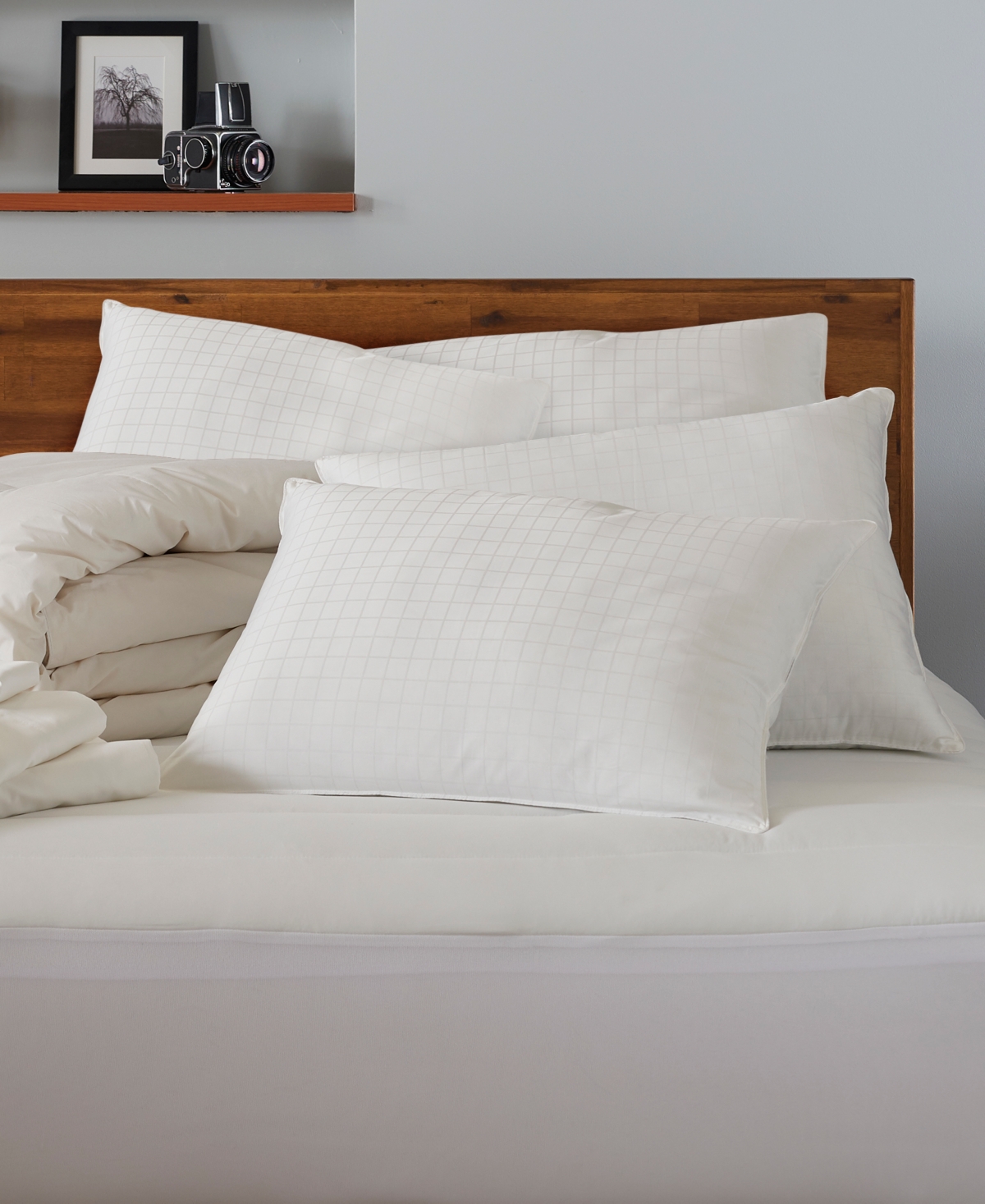 Ella Jayne 100% Cotton Dobby-Box Shell Firm Density Side/Back Sleeper Down Alternative -Pack Pillow