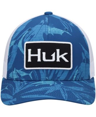 Men's Blue Ocean Palm Trucker Snapback Hat