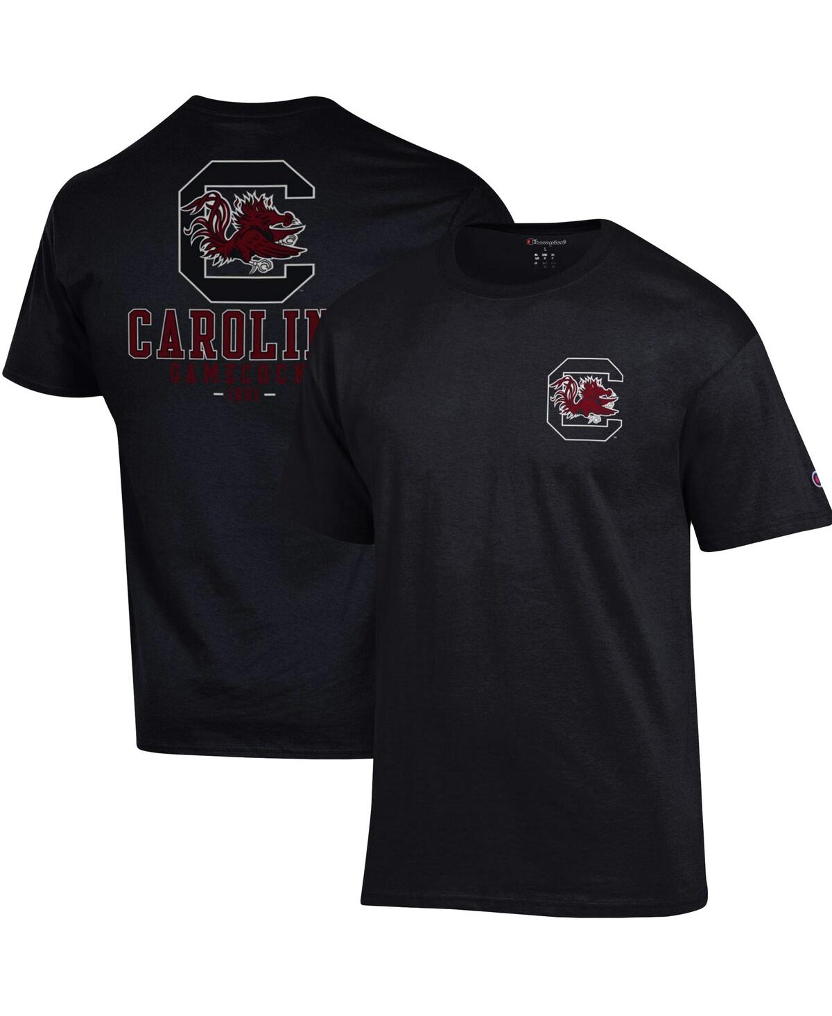 Shop Champion Men's  Black South Carolina Gamecocks Team Stack 2-hit T-shirt