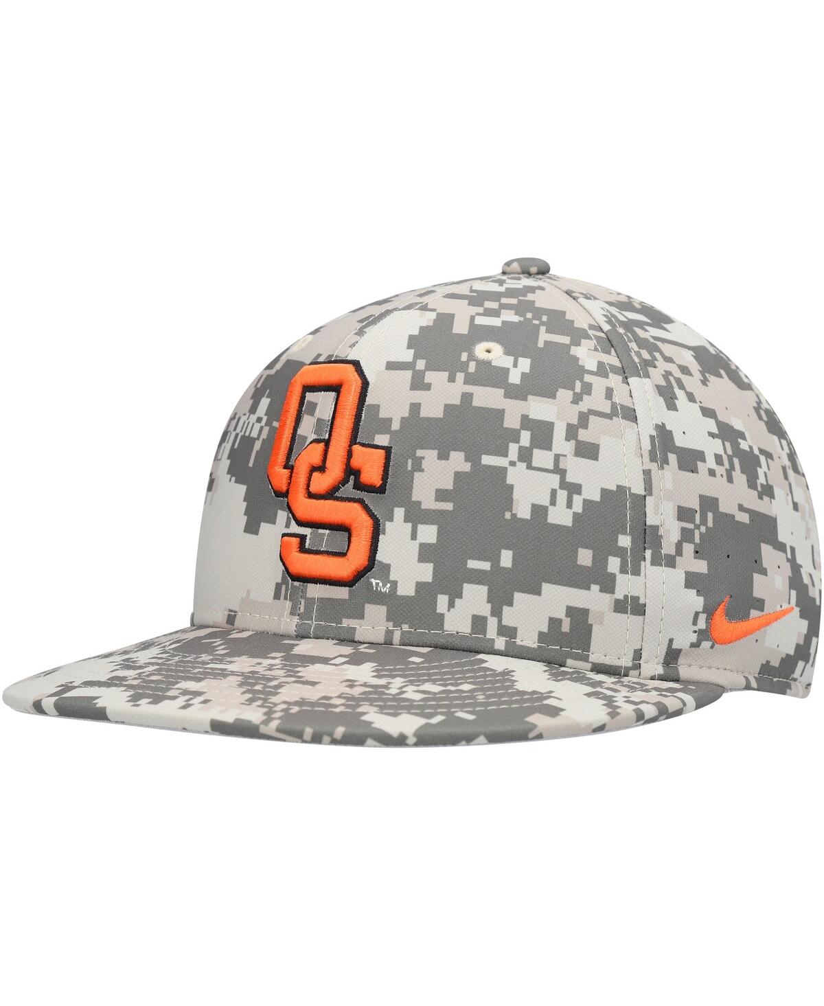 Shop Nike Men's  Camo Oklahoma State Cowboys Aero True Baseball Performance Fitted Hat