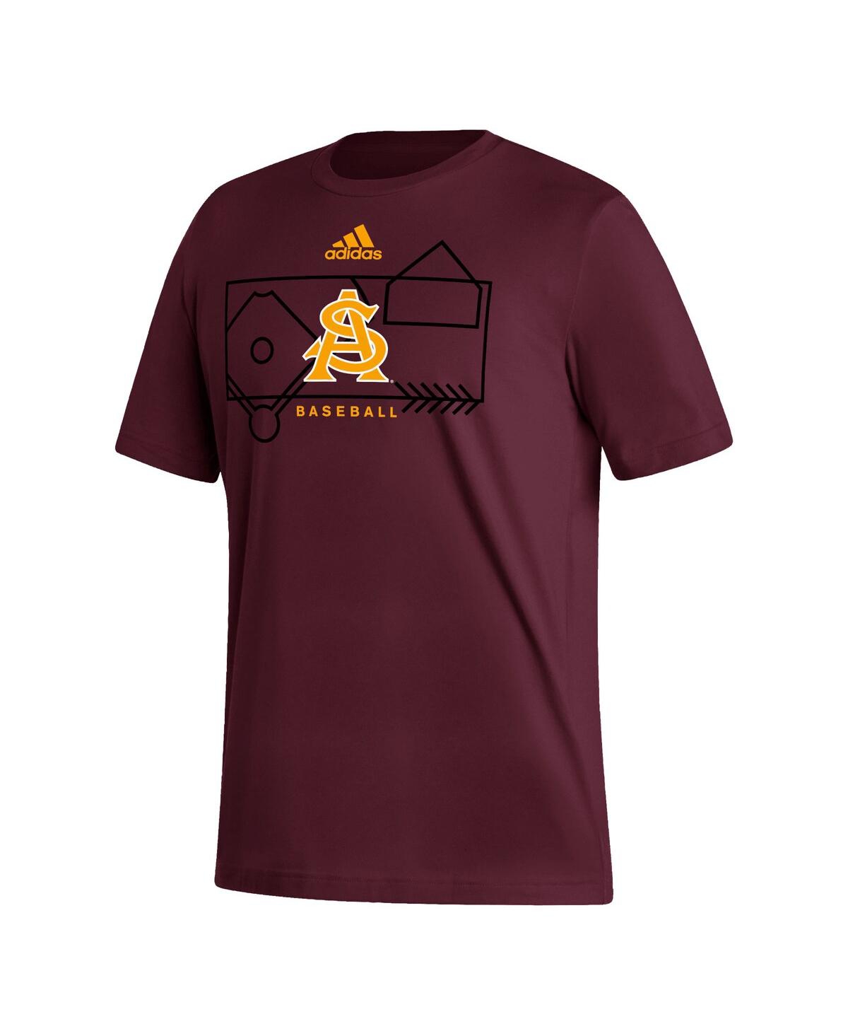 Men's adidasArizona State Sun Devils Locker Lines Baseball Fresh T-shirt - Maroon