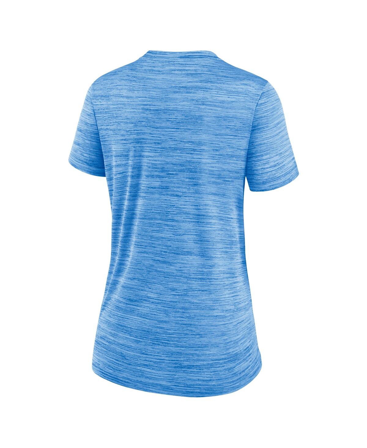 Shop Nike Women's  Powder Blue Milwaukee Brewers City Connect Velocity Practice Performance V-neck T-shirt