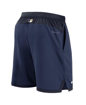 Men's Navy Milwaukee Brewers Authentic Collection Flex Vent Performance Shorts
