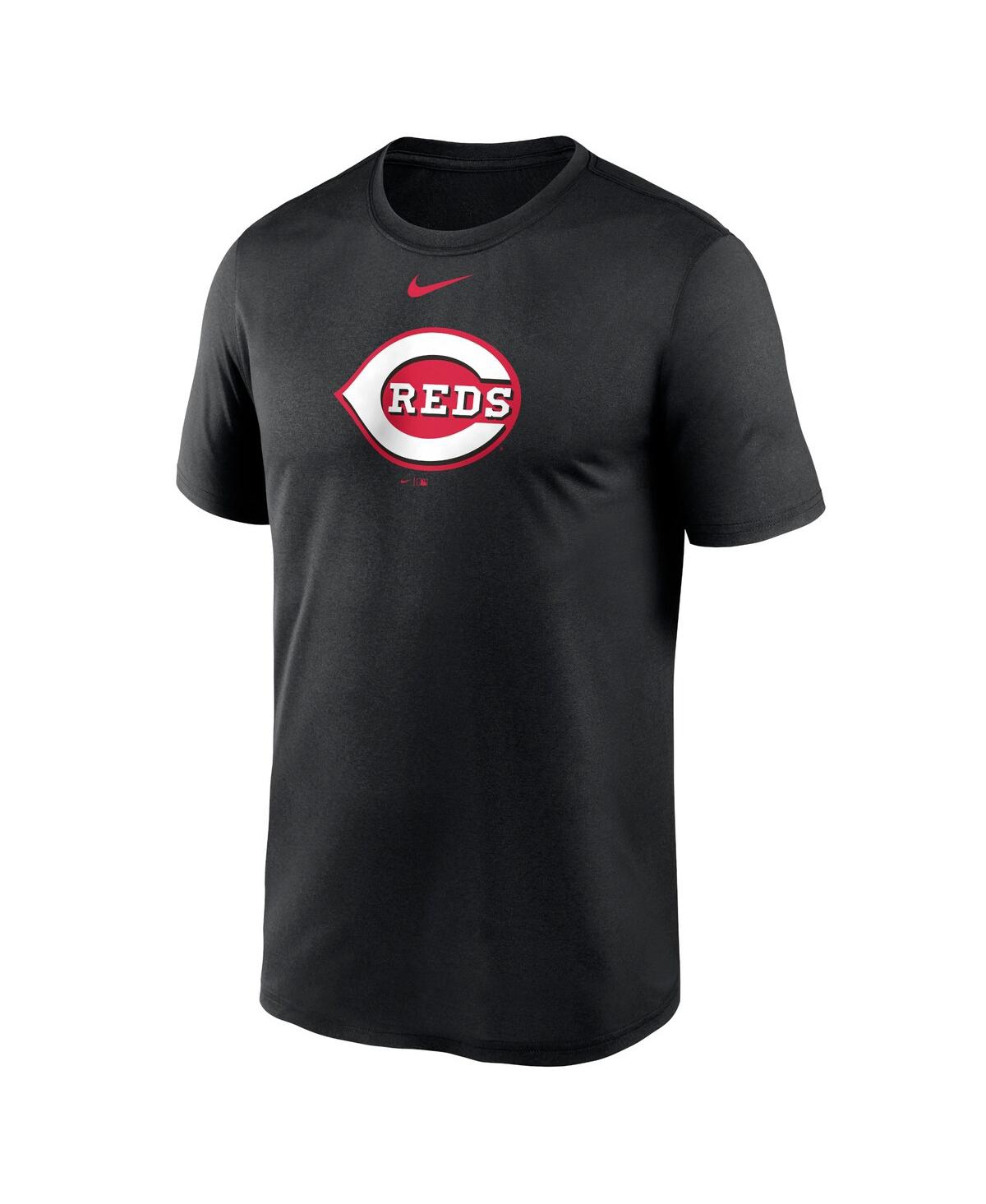 Shop Nike Men's  Black Cincinnati Reds New Legend Logo T-shirt