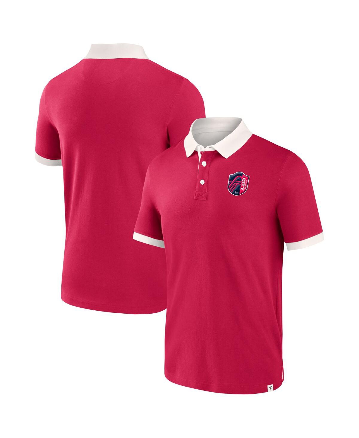 Shop Fanatics Men's  Red St. Louis City Sc Second Period Polo Shirt