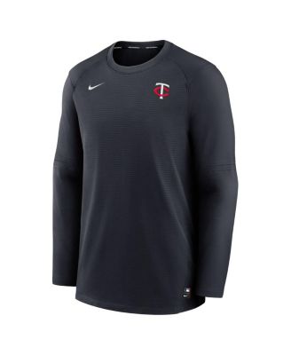 Men's Minnesota Twins Navy Authentic Collection Logo Performance Long Sleeve T-shirt