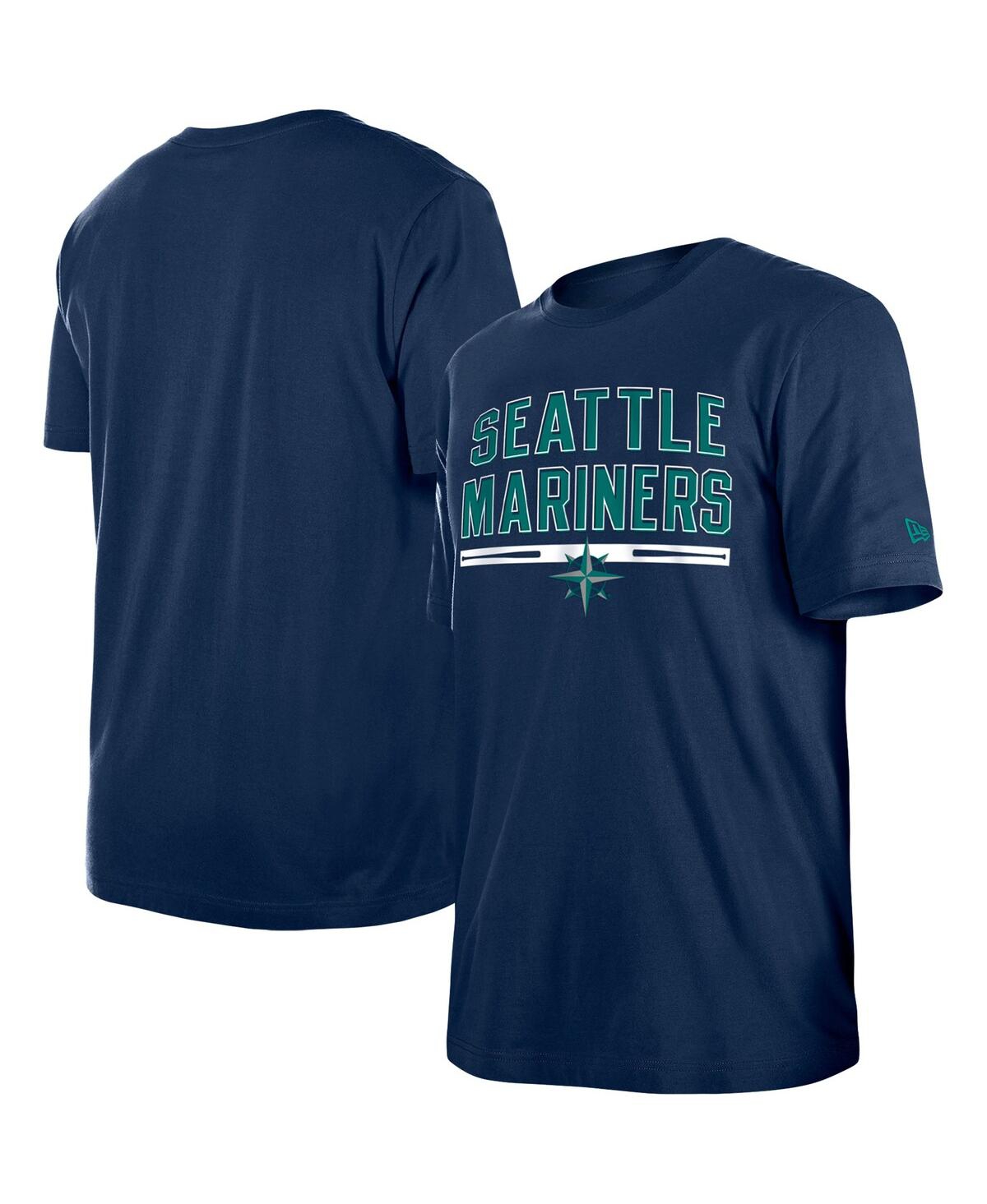 Shop New Era Men's  Navy Seattle Mariners Batting Practice T-shirt