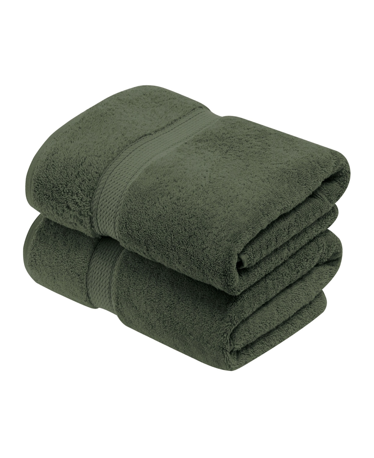 Superior Highly Absorbent Egyptian Cotton 2-piece Ultra Plush Solid Bath Towel Set Bedding In Green