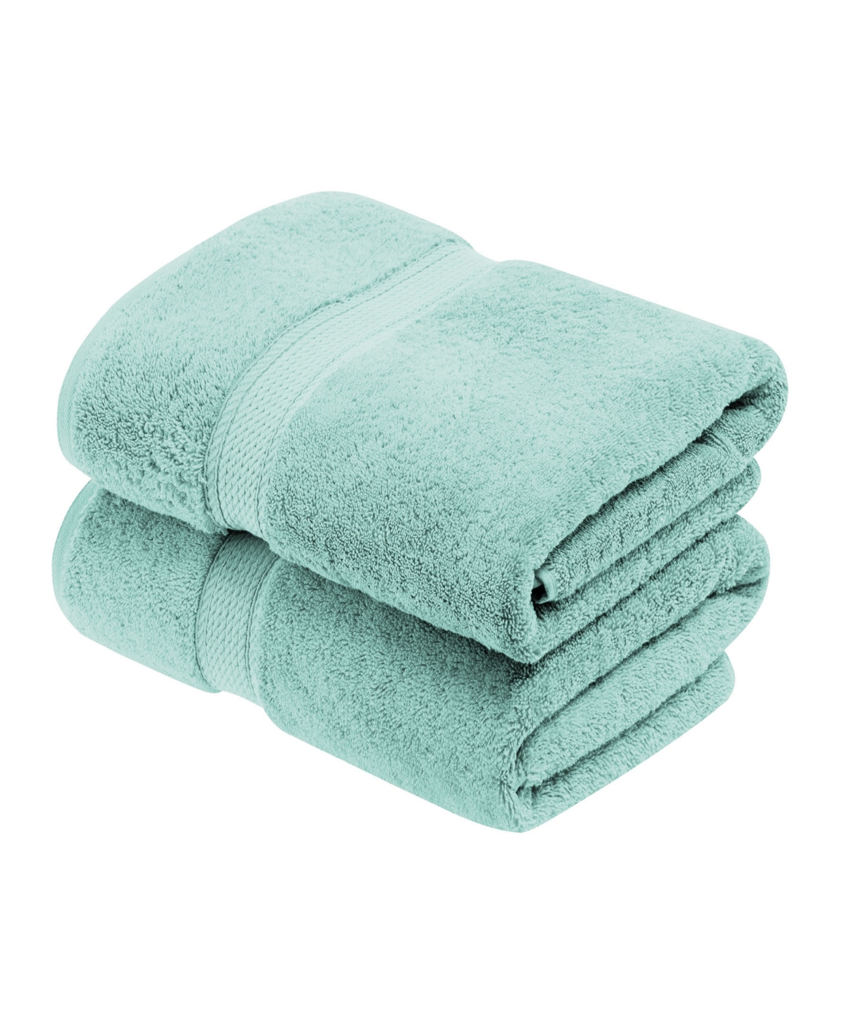 Superior Highly Absorbent Egyptian Cotton 2-piece Ultra Plush Solid Bath Towel Set Bedding In Sea Foam
