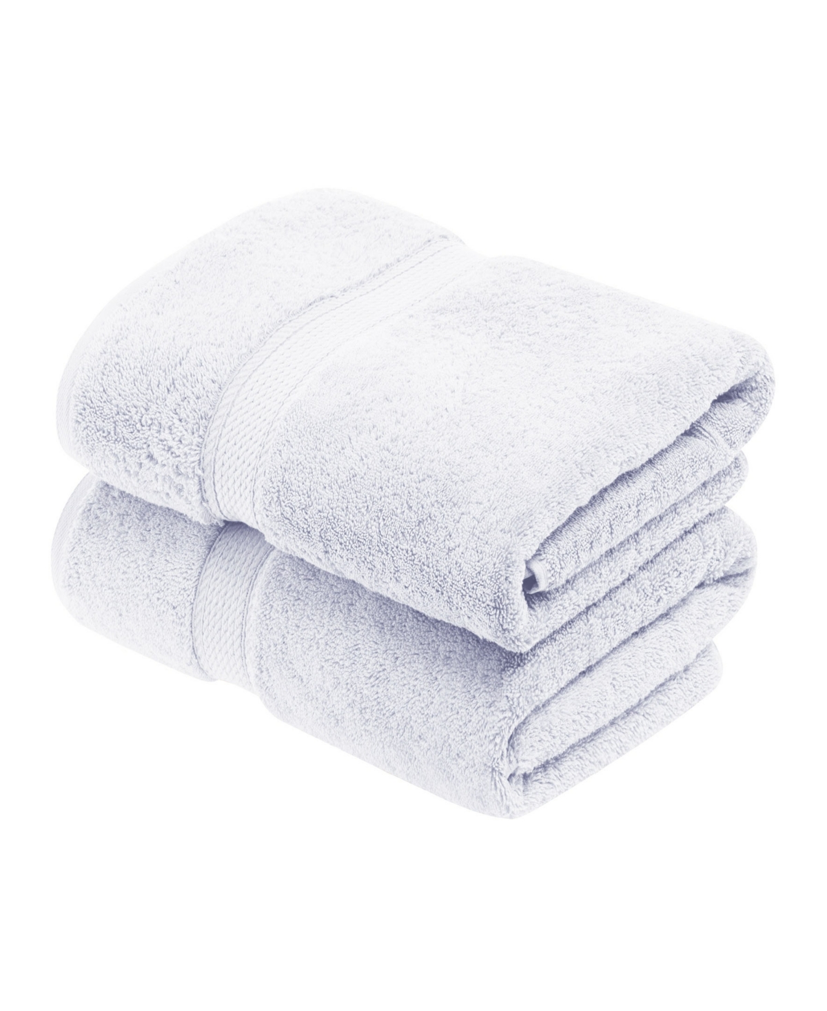 Superior Highly Absorbent Egyptian Cotton 2-piece Ultra Plush Solid Bath Towel Set Bedding In White