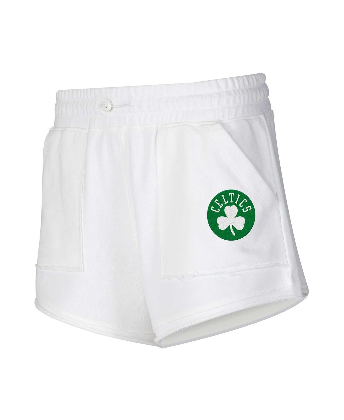 Shop Concepts Sport Women's  White Boston Celtics Sunray Shorts