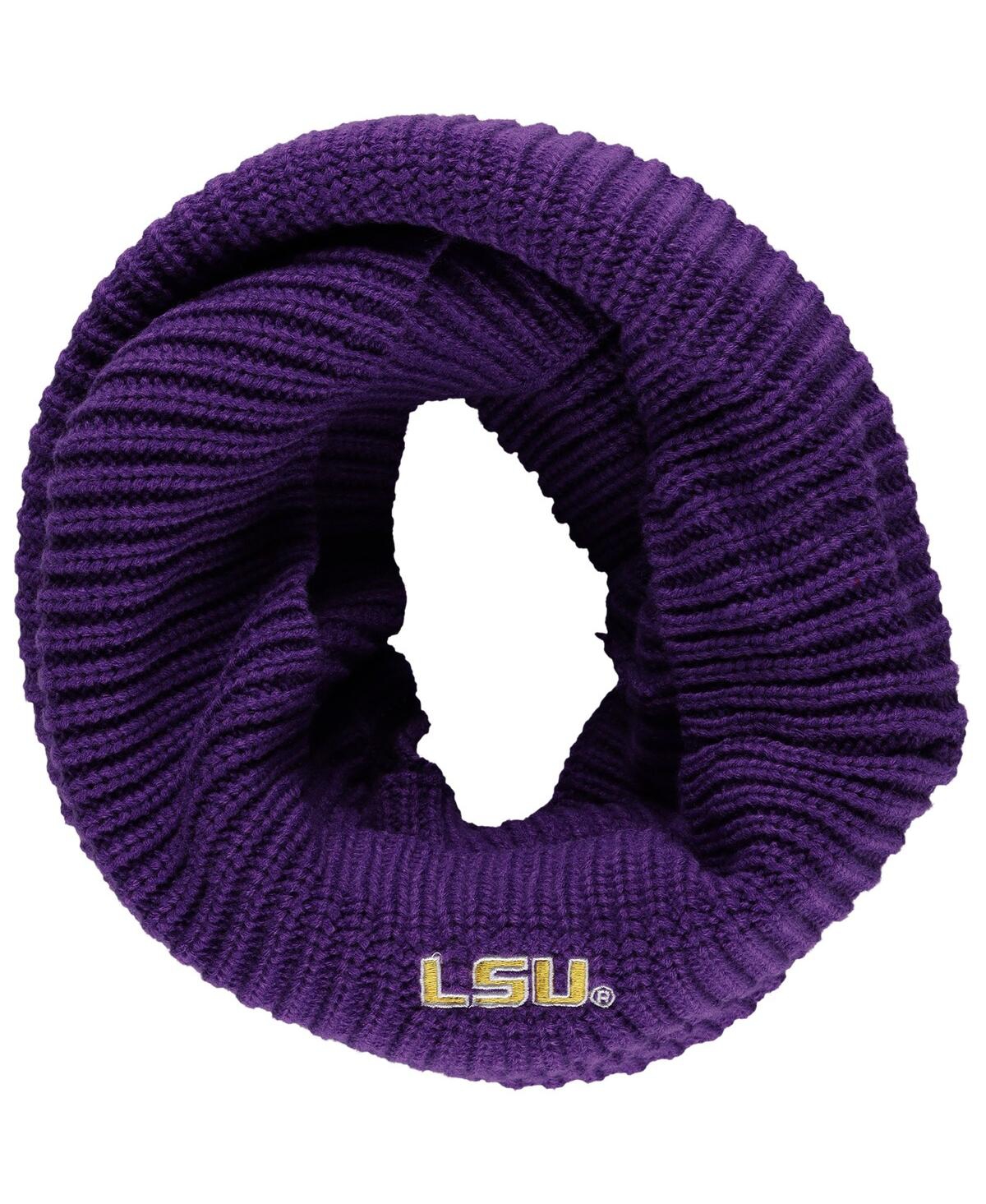 Zoozatz Women's  Lsu Tigers Knit Cowl Infinity Scarf In Purple