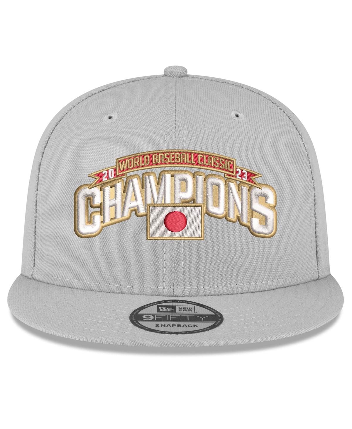 New Era Gray Japan Baseball 2023 World Baseball Classic Champions 9fifty Snapback Adjustable Hat In Gray