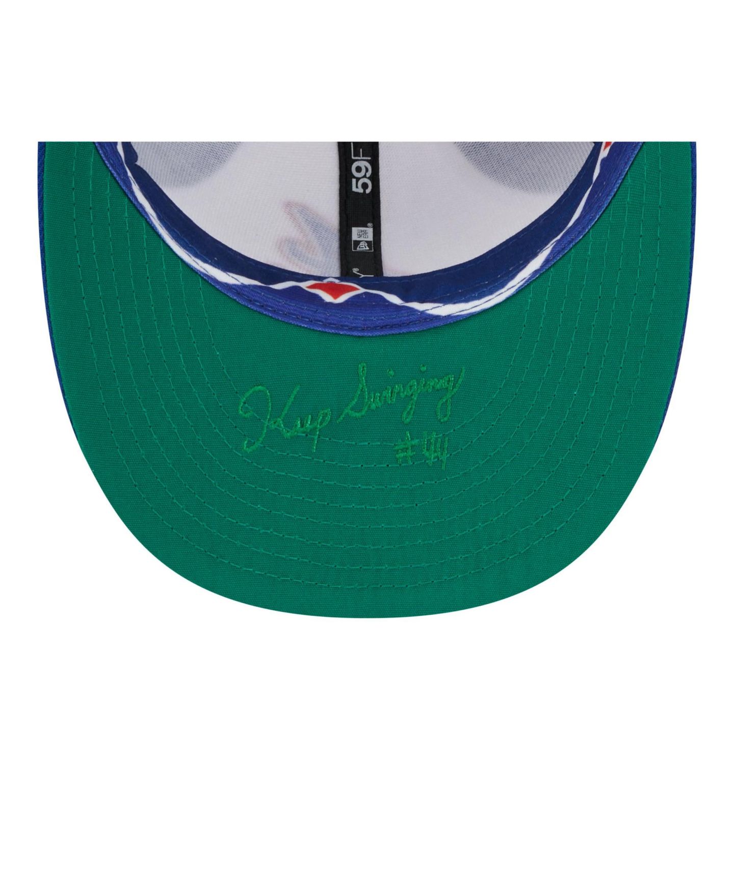Мужская кепка New Era White and Royal Atlanta Braves 2023 City Connect Low Profile 59FIFTY Fitted Hat — фото 5