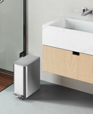 5 Liter Slim Bathroom Trash Can with Liner Pocket