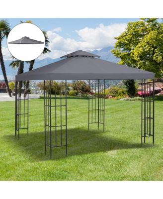 Gazebo Replacement Canopy for 01 -0153, 9.8' x 9.8', Charcoal