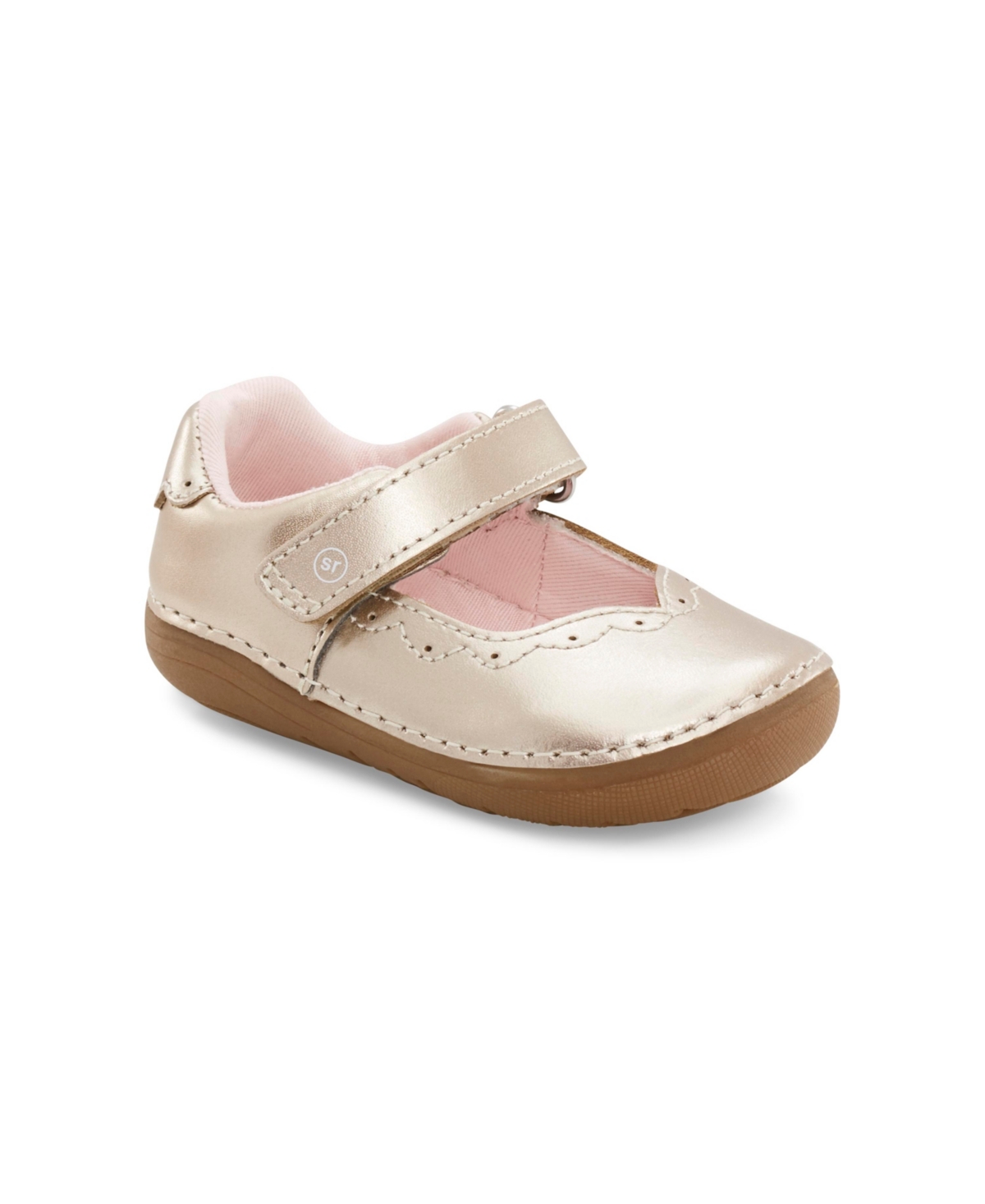 Stride Rite Little Girls Soft Motion Ginny Polyurethane Sneakers In Champagne