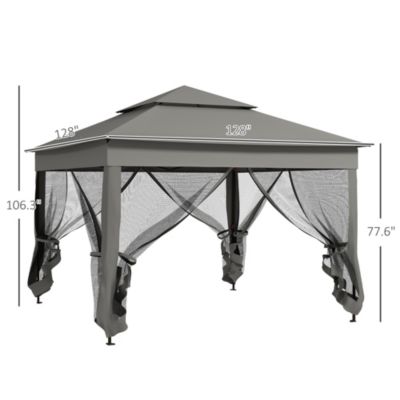 11' x 11' Pop- Up Gazebo Canopy with Carrying Bag,