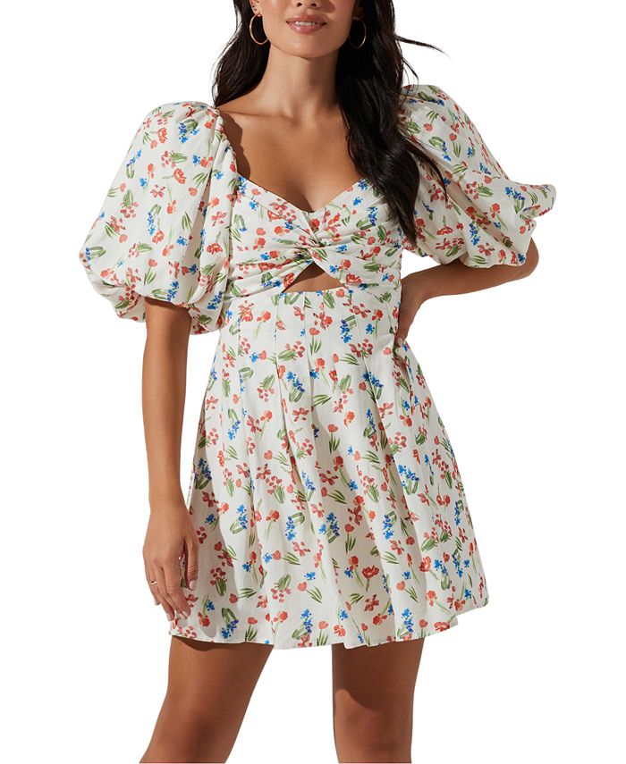 ASTR the Label Women's Serilda Puff-Sleeve Minidress - Macy's