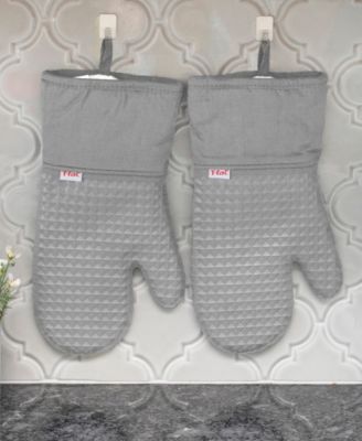 Flexible Waffle Silicone Oven Mitt, Set of 2