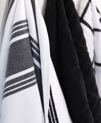 Stripe Dual Sided Woven Kitchen Towel, Set of 3