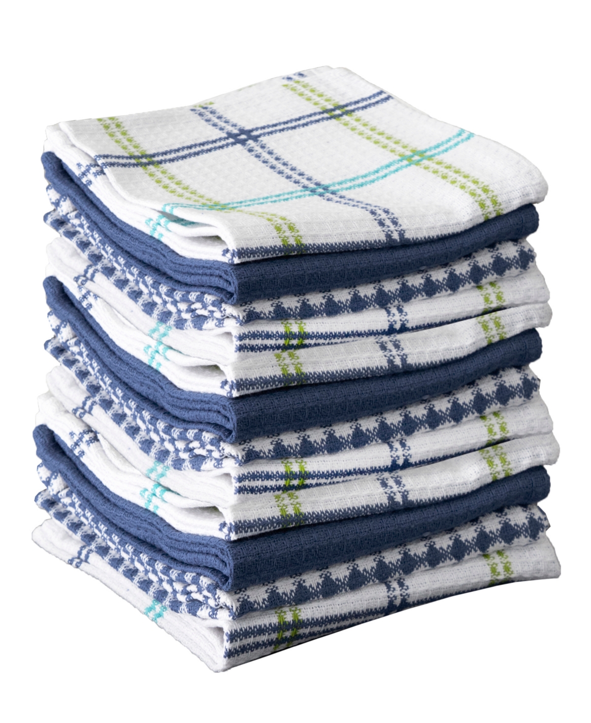 Coordinating Flat Waffle Weave Dish Cloth, Set of 12 - Neutral