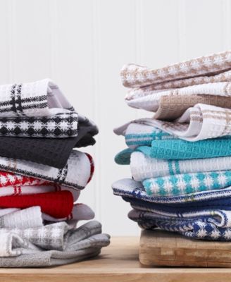 Coordinating Flat Waffle Weave Dish Cloth, Set of 12