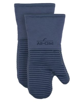 Ribbed Silicone Cotton Twill Oven Mitt, Set of 2