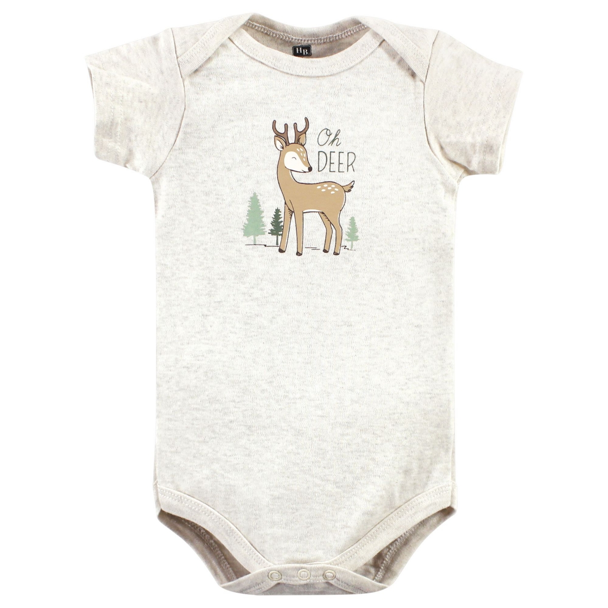 Hudson Baby Baby Boys Unisex Baby Cotton Bodysuits, Forest Deer 3-Pack - Forest deer 3-pack