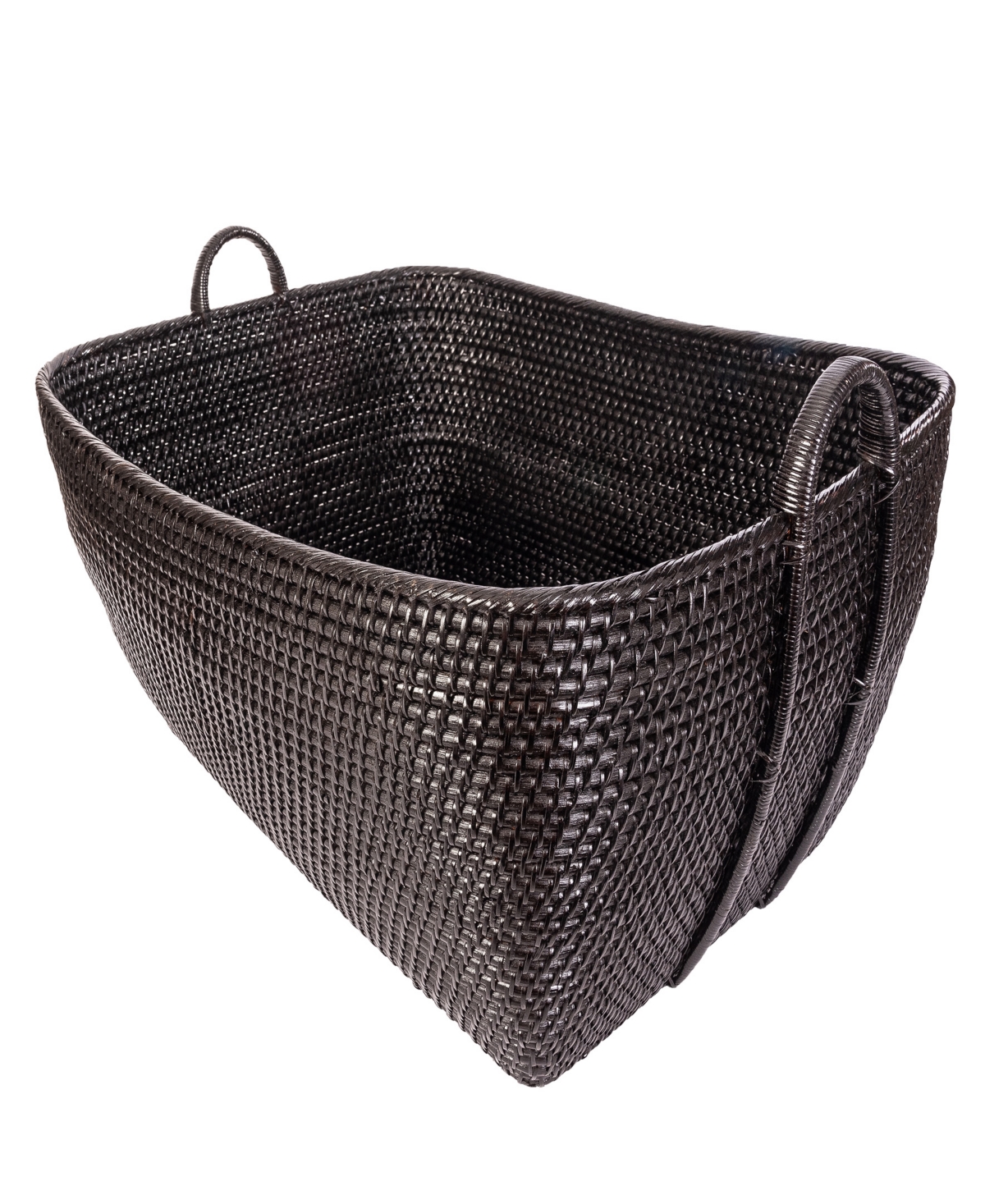Artifacts Trading Company Saboga Home Everything Basket With Hoop Handles In Tudor Black