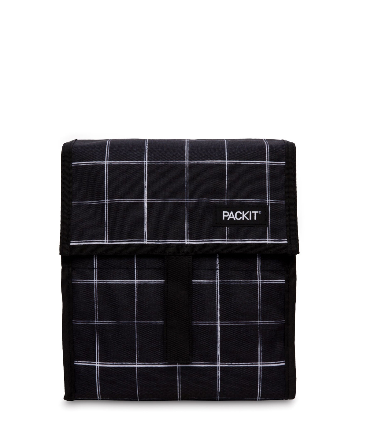 Pack It Freezable Lunch Bag In Black Grid