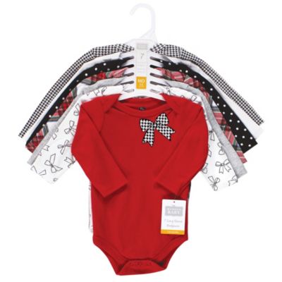 Baby Girls Hudson Cotton Long-Sleeve Bodysuits 7-Pack