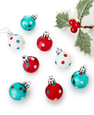 Holiday Lane - Ornamentation Mini Plastic Ornaments, Set of 8