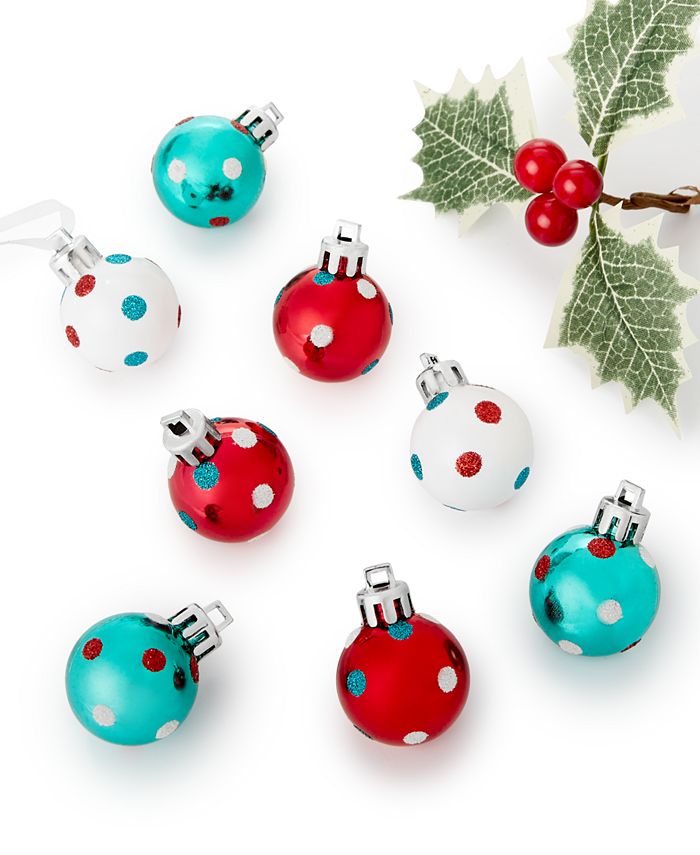 Holiday Lane Mini Plastic Ornaments, Set of 8, Created for Macy's Macy's