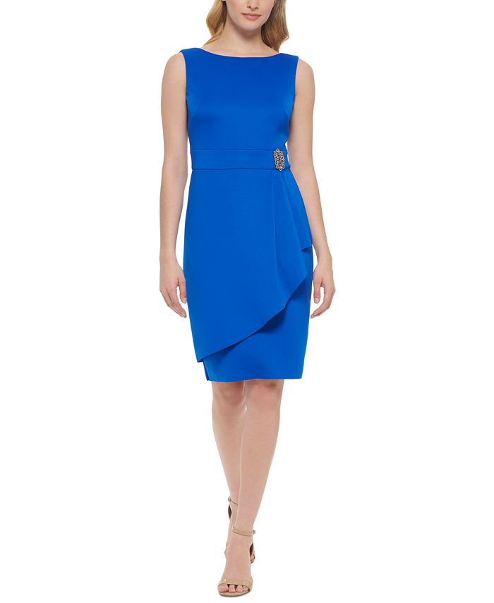 Jessica Howard Women's Ruffled Embellished Sheath Dress - Macy's