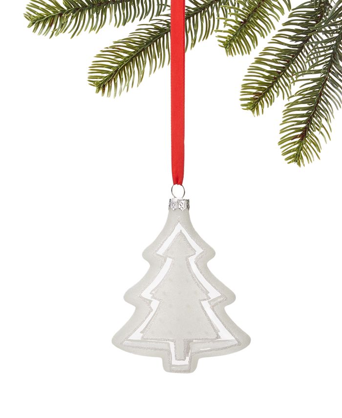 Holiday Lane Northern Lights Frosted Glitter Sliver Tree Ornament
